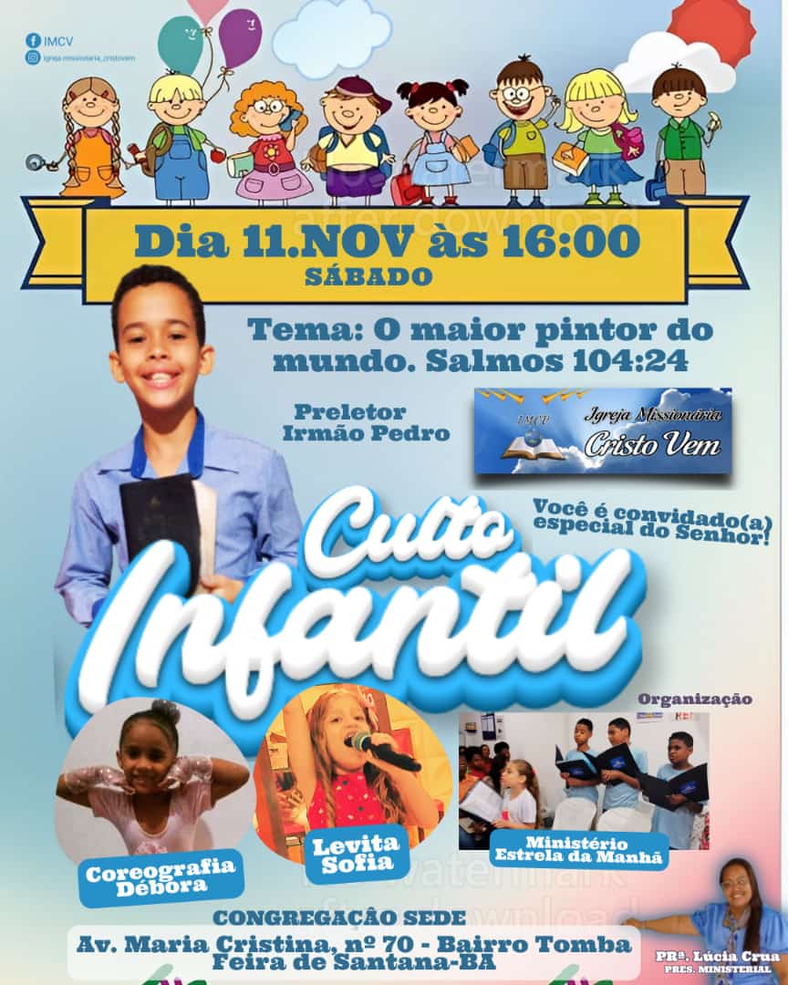 Culto Infantil na IMCV Sede