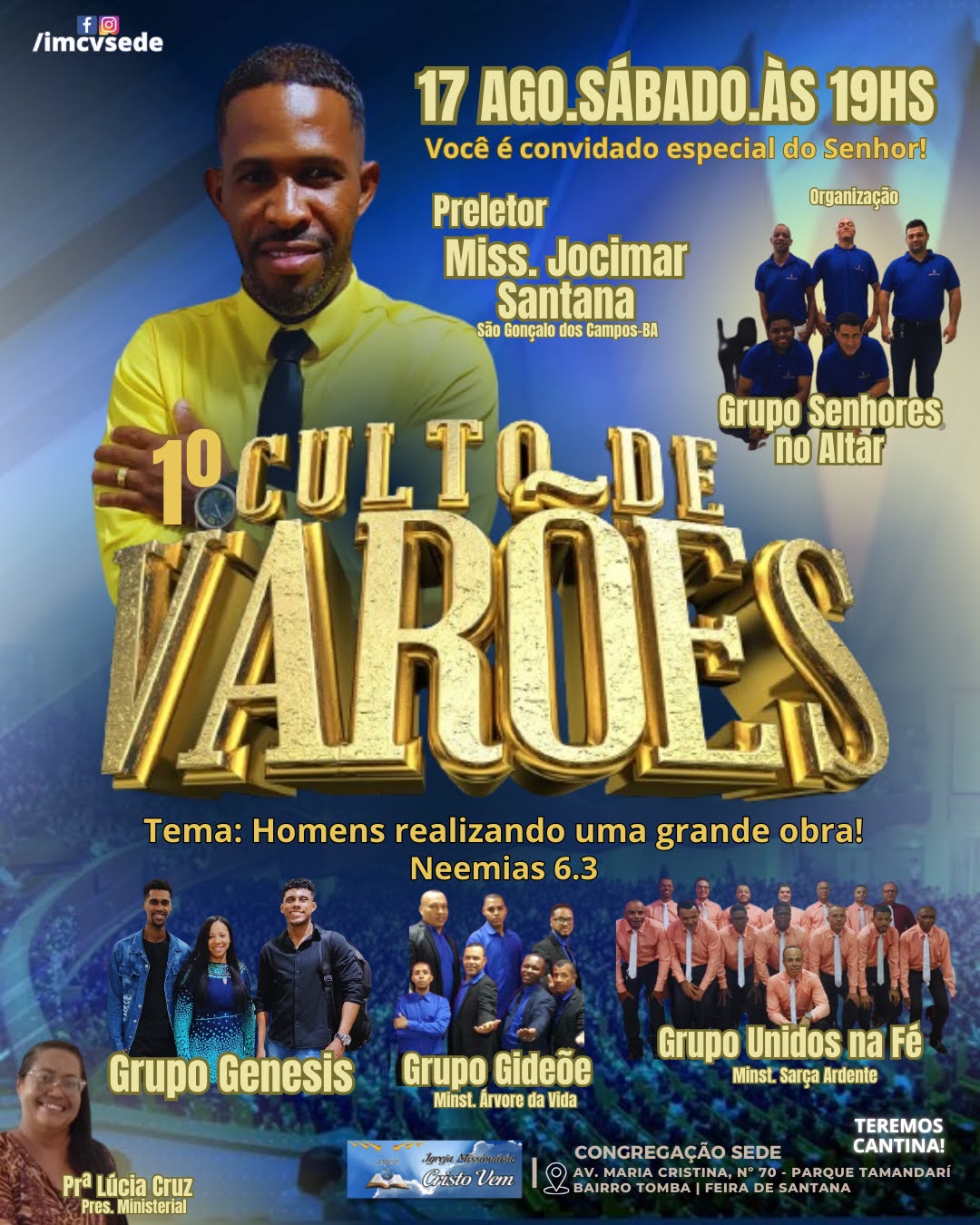 1º Culto de Varões IMCV Sede